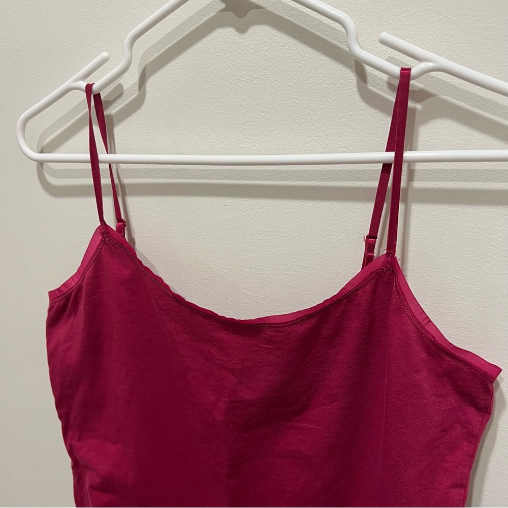 Ann Taylor Women's Pink/raspberry Spaghetti Strap Top cami large y2k - Picture 5 of 5